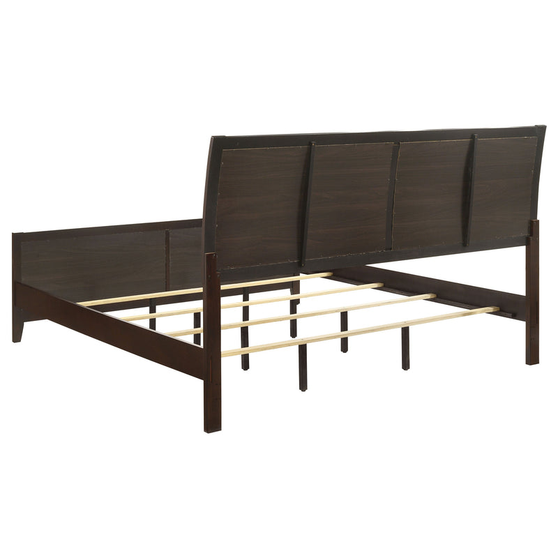 Cama Carlton con paneles de madera (Cappuccino)