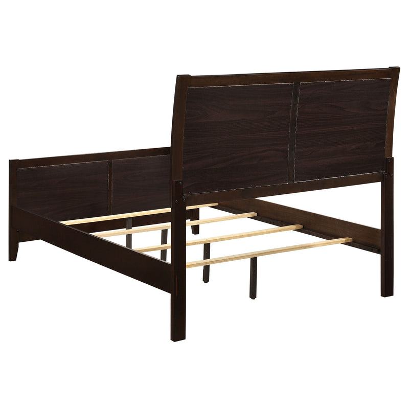 Cama Carlton con paneles de madera (Cappuccino)