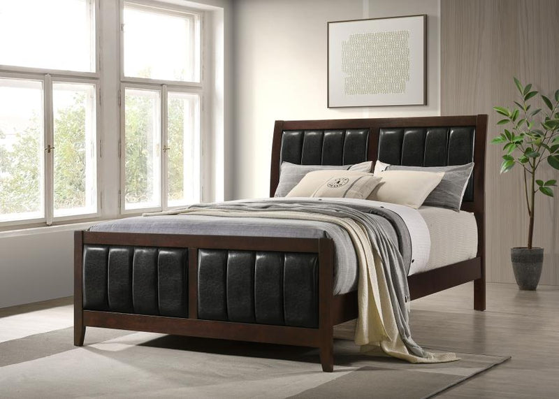 Cama Carlton con paneles de madera (Cappuccino)