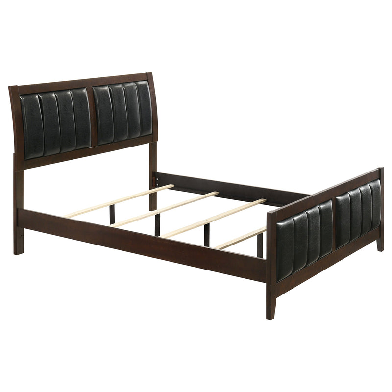 Cama Carlton con paneles de madera (Cappuccino)