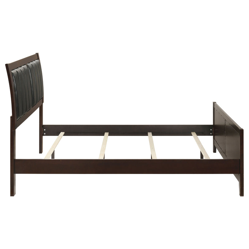 Cama Carlton con paneles de madera (Cappuccino)
