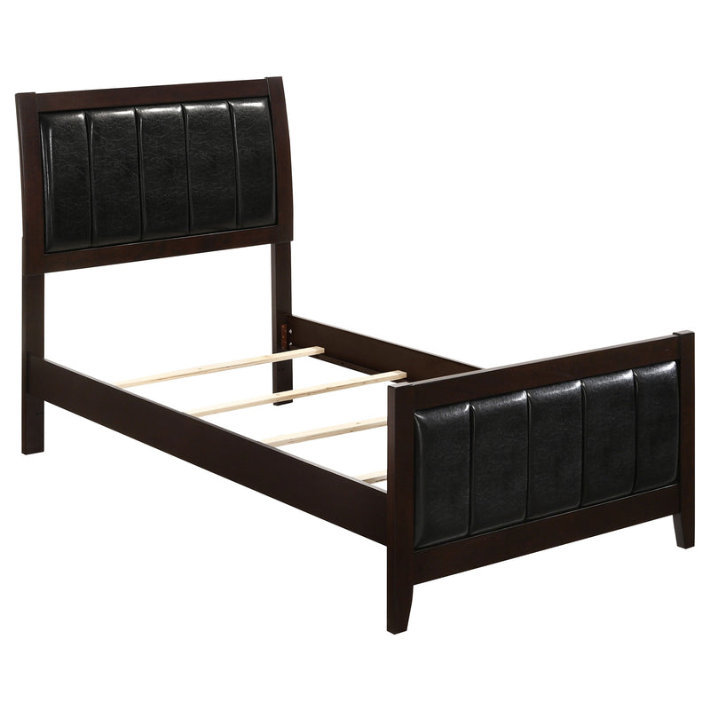 Cama Carlton con paneles de madera (Cappuccino)