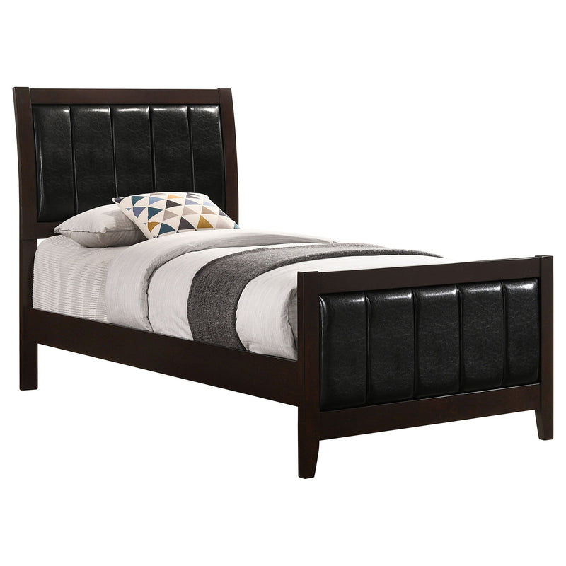 Cama Carlton con paneles de madera (Cappuccino)