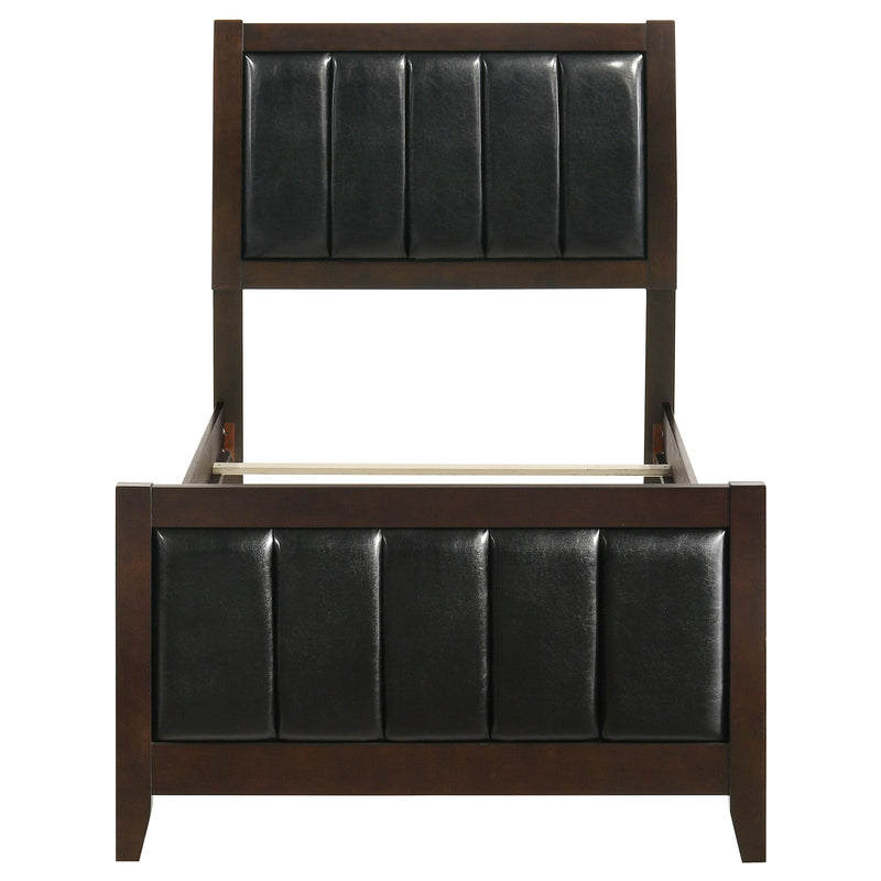 Cama Carlton con paneles de madera (Cappuccino)