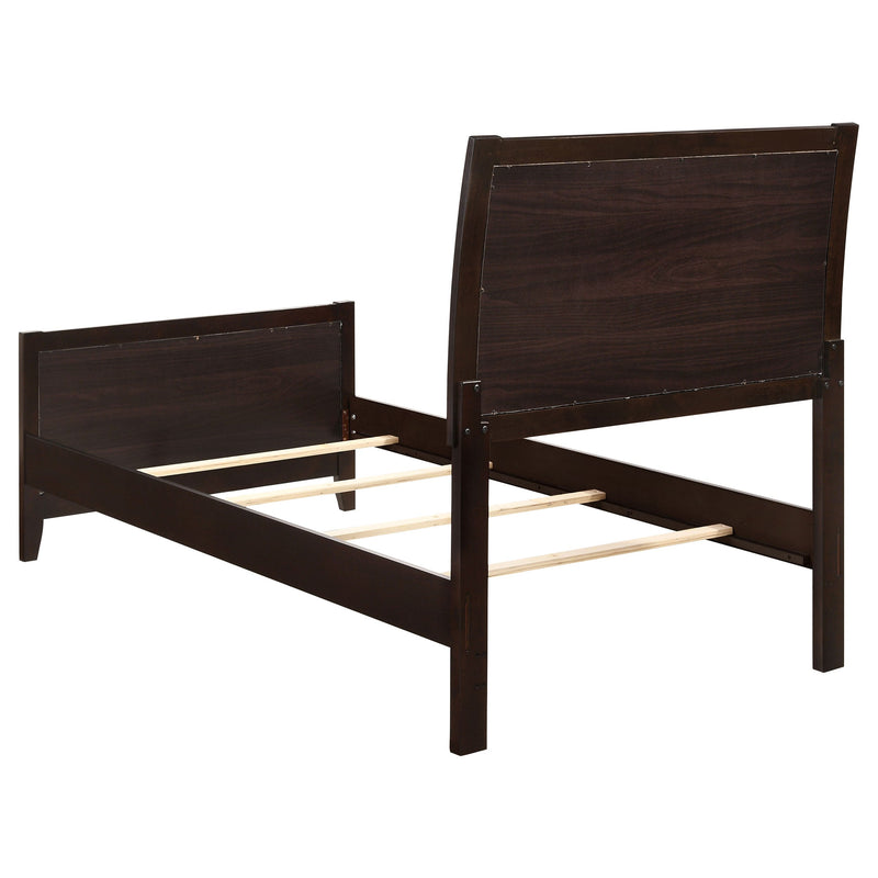 Cama Carlton con paneles de madera (Cappuccino)