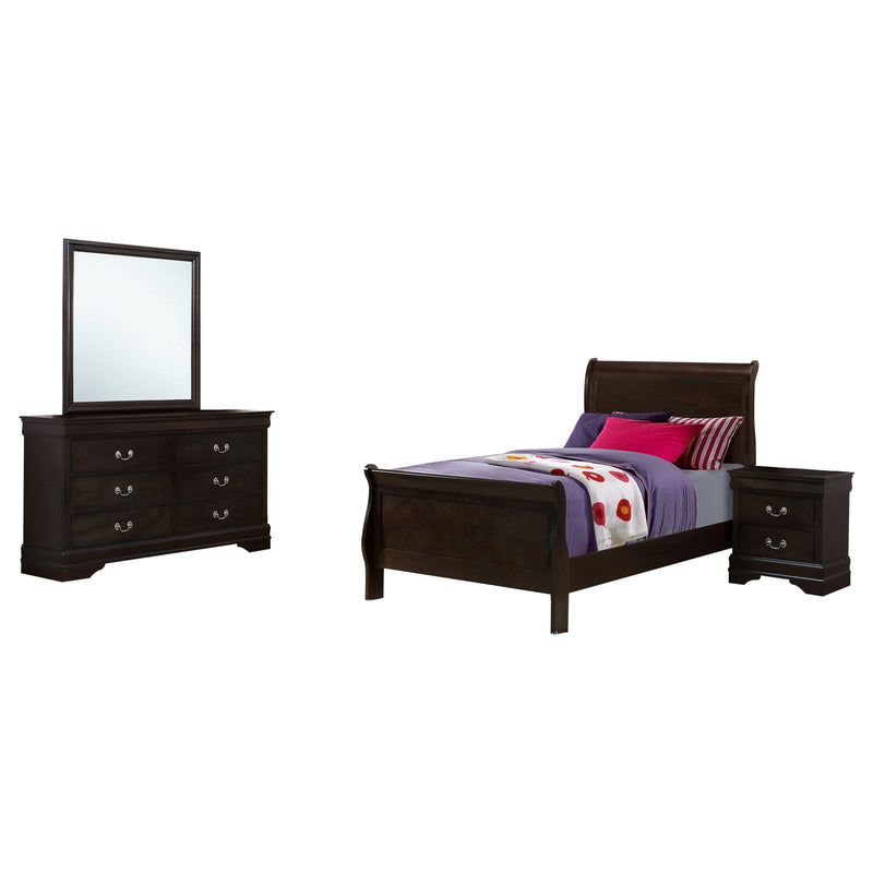 Juego de dormitorio Luis Felipe Capuchino