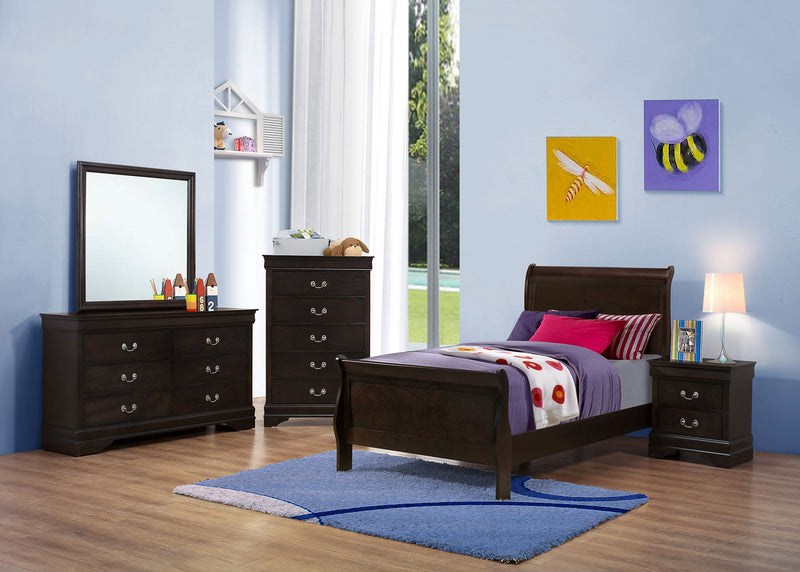 Cama trineo de madera Luis Felipe