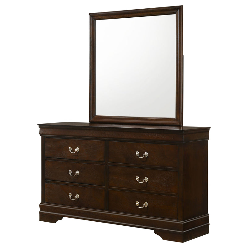 Louis Philippe 6-drawer Dresser with Mirror