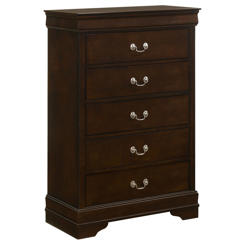 Louis Philippe, cómoda de dormitorio de 5 cajones
