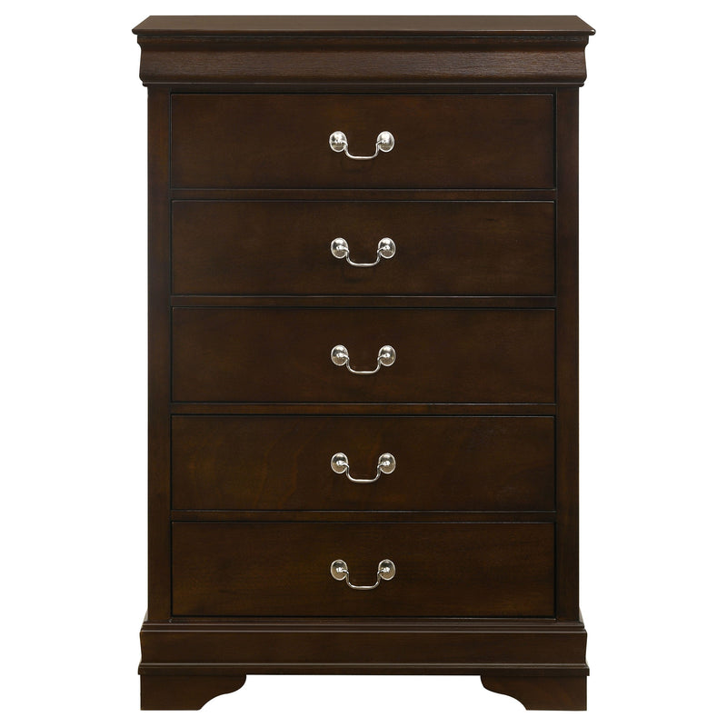 Louis Philippe, cómoda de dormitorio de 5 cajones