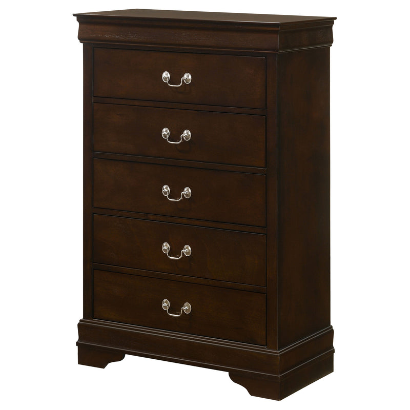 Louis Philippe, cómoda de dormitorio de 5 cajones