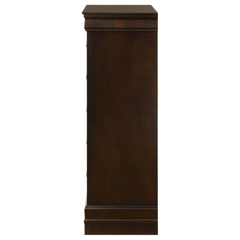 Louis Philippe, cómoda de dormitorio de 5 cajones