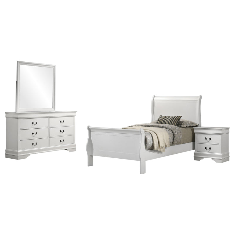 Juego de dormitorio Luis Felipe Capuchino