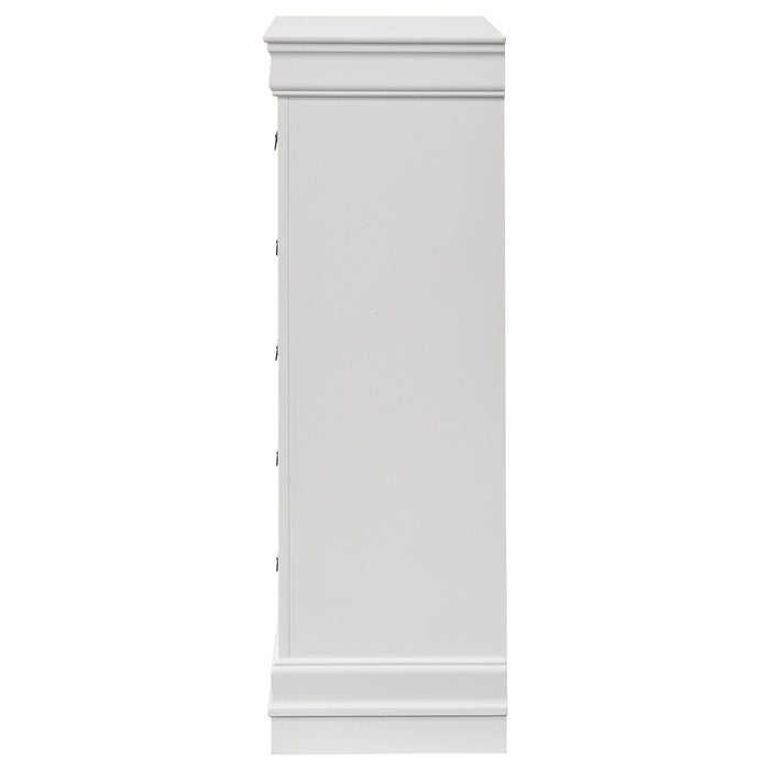 Louis Philippe 5-drawer Bedroom Chest White