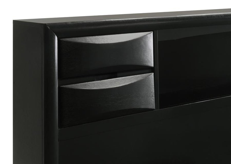 Briana Wood Storage Bookcase Bed