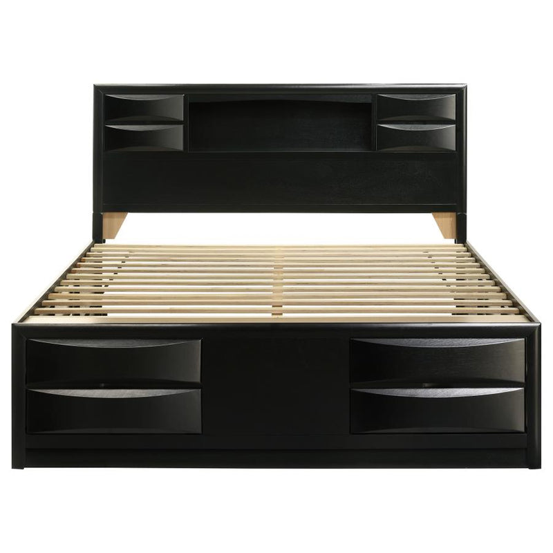 Briana Wood Storage Bookcase Bed