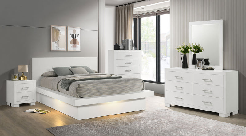 Jessica LED Bedroom Set Cappuccino