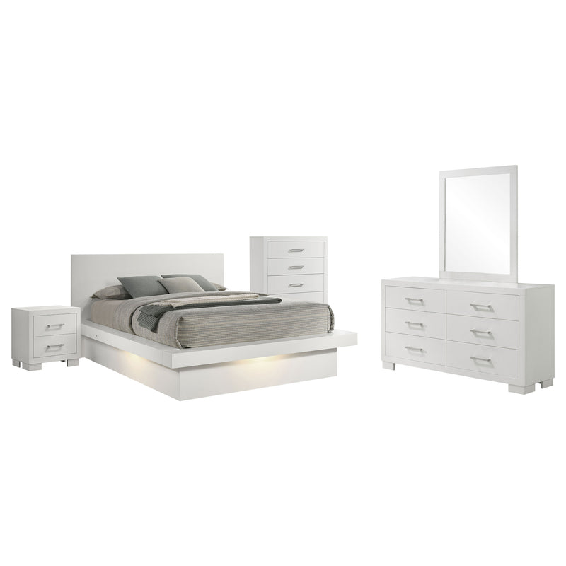 Jessica LED Bedroom Set Cappuccino