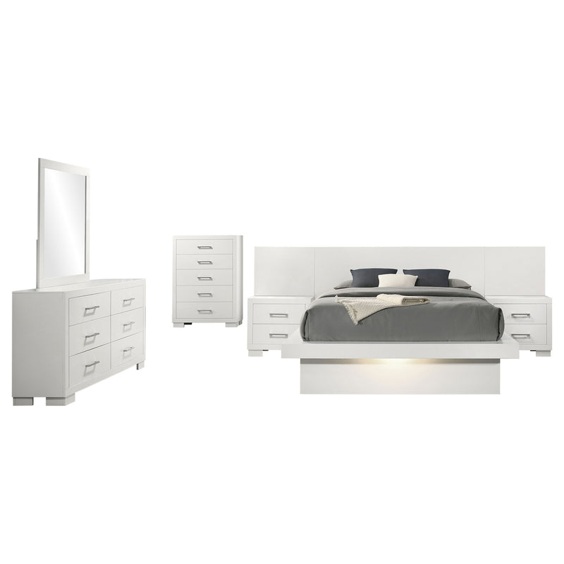 Jessica LED Bedroom Set Cappuccino