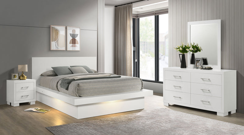 Jessica LED Bedroom Set Cappuccino