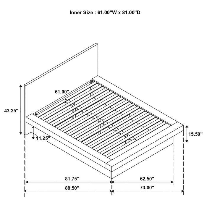 Jessica Minimalistic Platform Bedroom Set