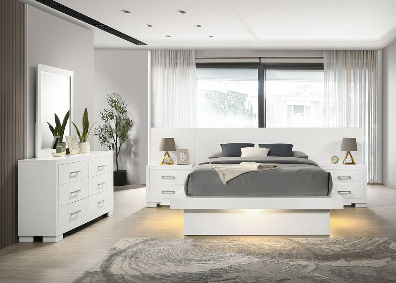 Jessica LED Bedroom Set Cappuccino