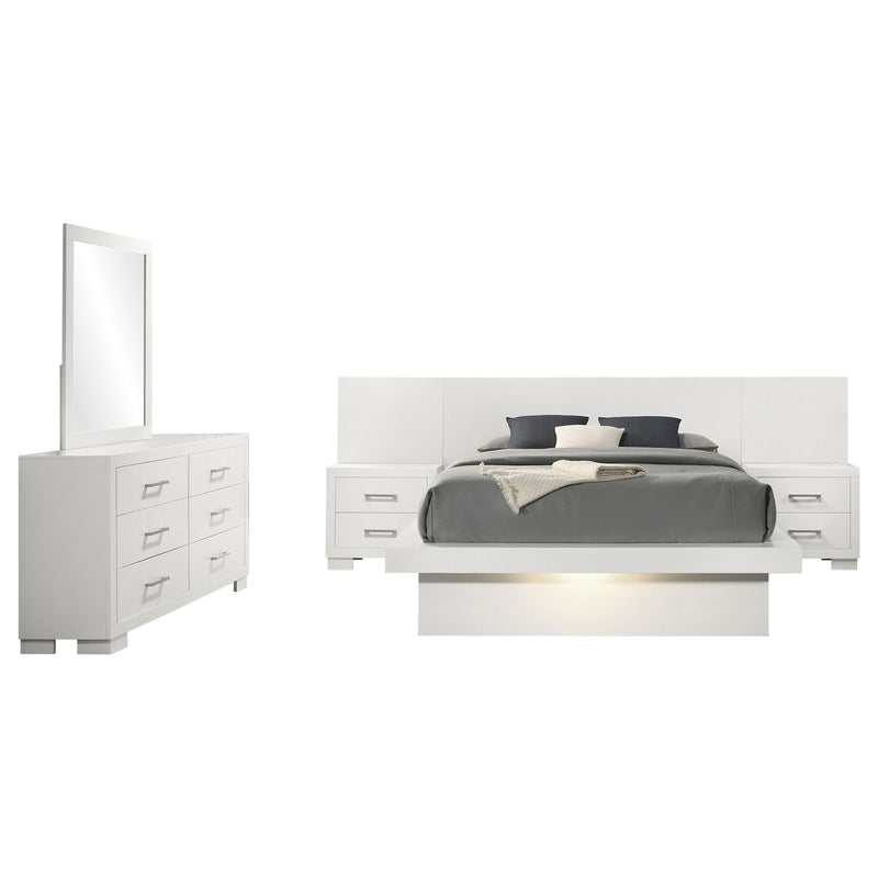 Jessica LED Bedroom Set Cappuccino