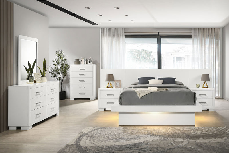 Jessica LED Bedroom Set Cappuccino