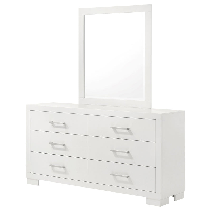 Jessica 6-drawer Dresser with Mirror