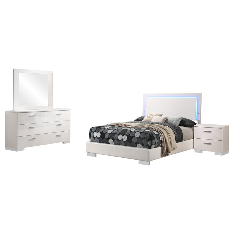 Felicity Bedroom Set White High Gloss