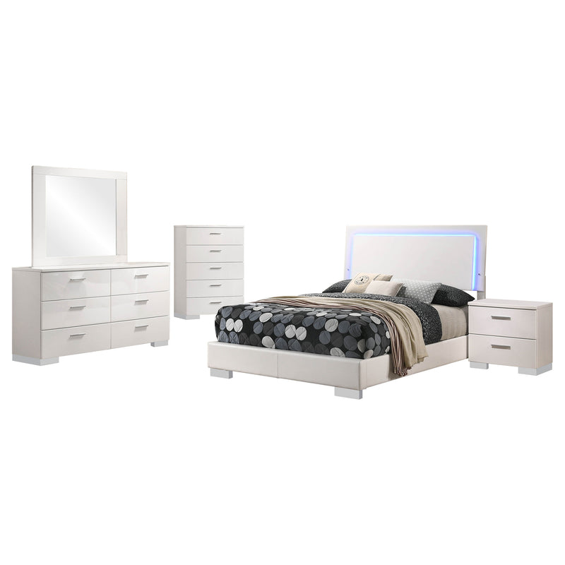 Felicity Bedroom Set White High Gloss