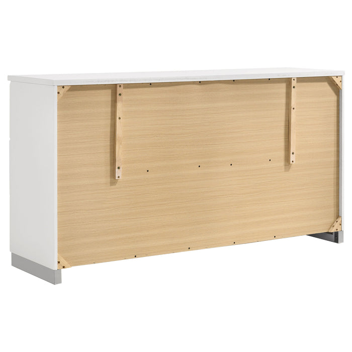 Felicity  California King Bedroom Set White Gloss