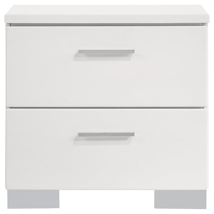 Felicity  California King Bedroom Set White Gloss