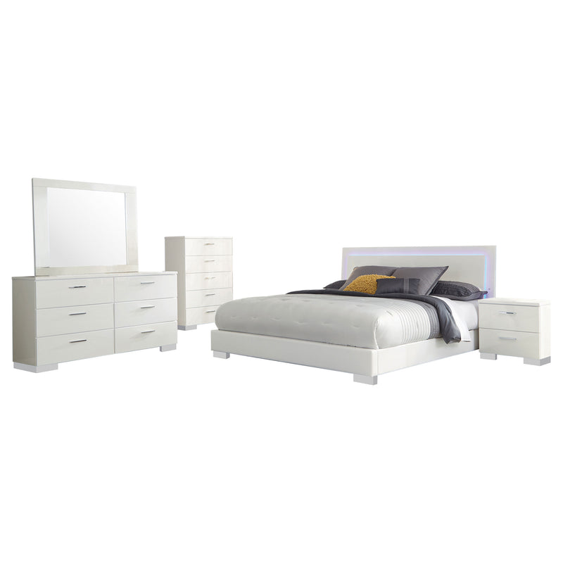 Felicity Bedroom Set White High Gloss