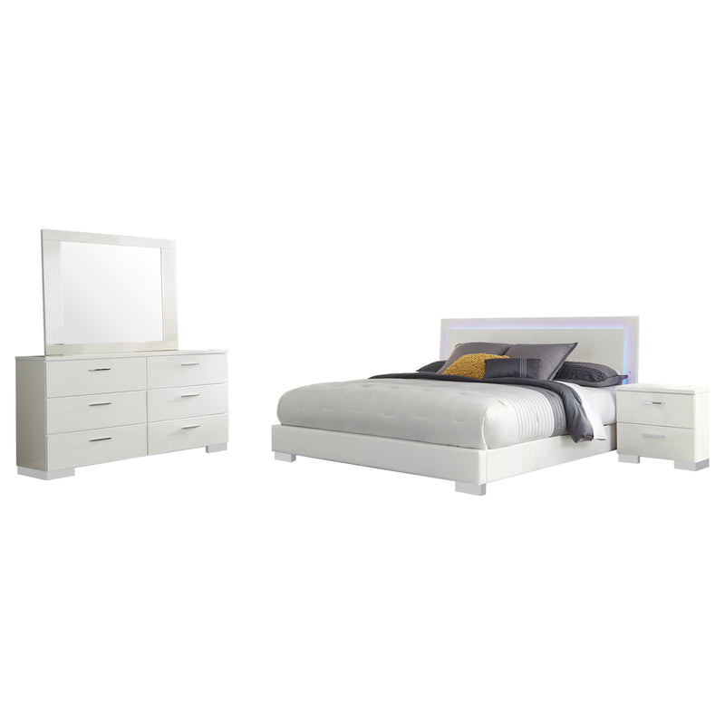 Felicity Bedroom Set White High Gloss