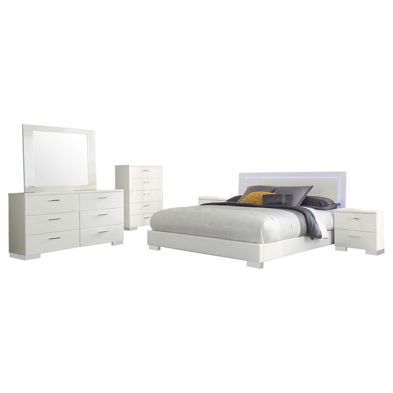Felicity Bedroom Set White High Gloss
