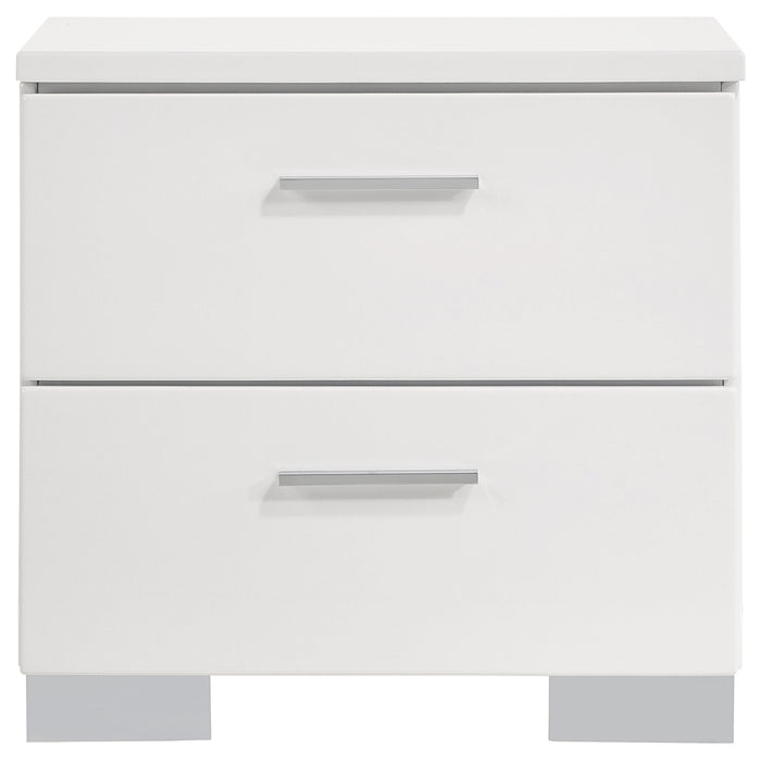 Felicity  California King Bedroom Set White Gloss