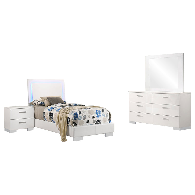 Felicity Bedroom Set White High Gloss