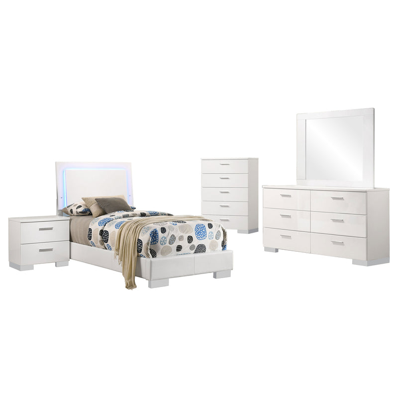 Felicity Bedroom Set White High Gloss