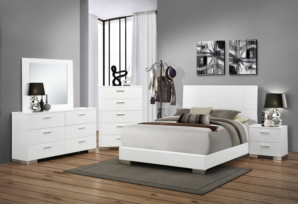 Felicity 5-drawer Chest Glossy White