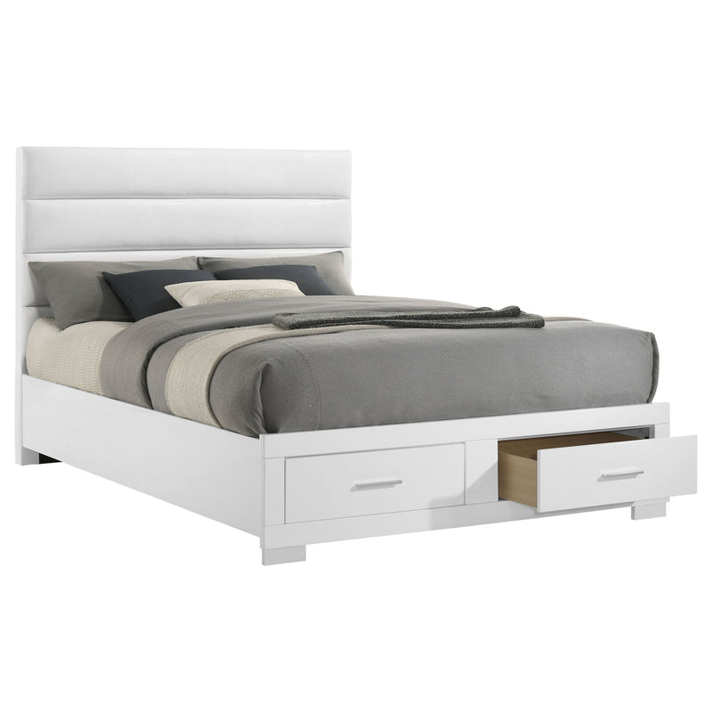 Cama con almacenamiento Felicity Alto brillo