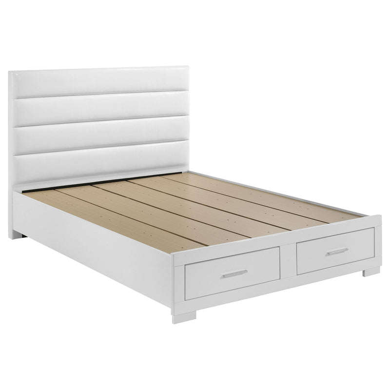 Cama con almacenamiento Felicity Alto brillo