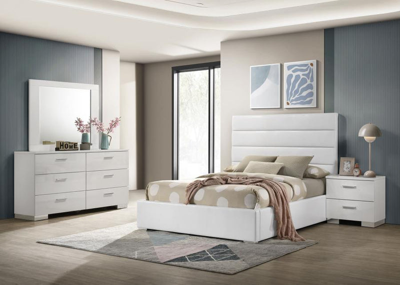 Juego de dormitorio Felicity de alto brillo