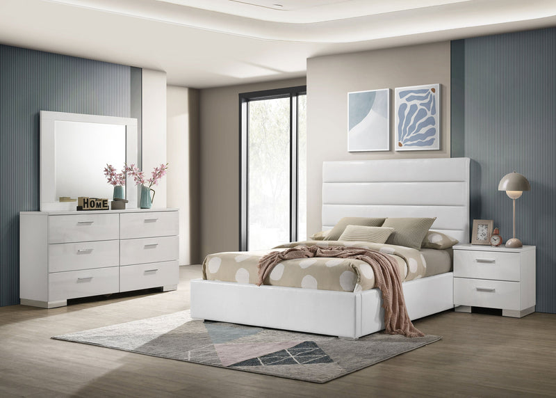 Juego de dormitorio Felicity de alto brillo