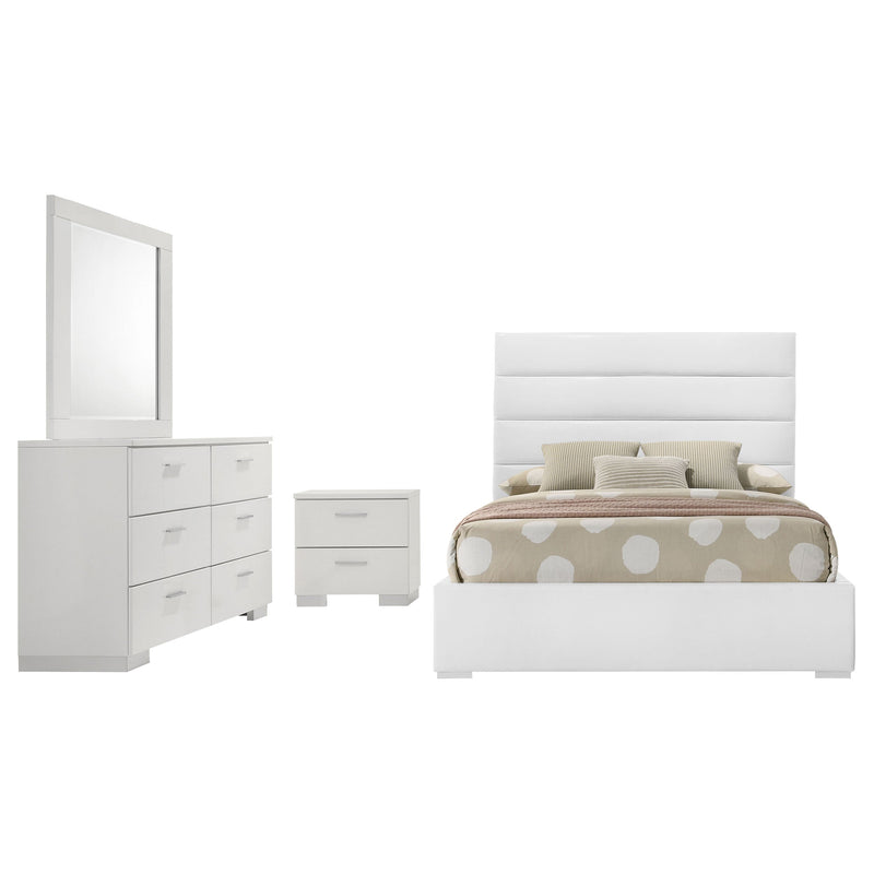 Juego de dormitorio Felicity de alto brillo