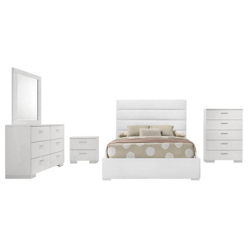 Juego de dormitorio Felicity de alto brillo