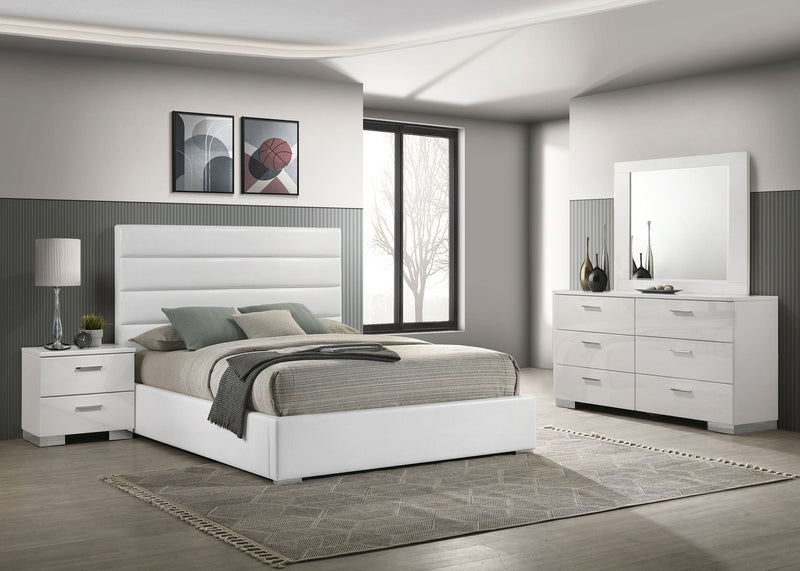 Juego de dormitorio Felicity de alto brillo