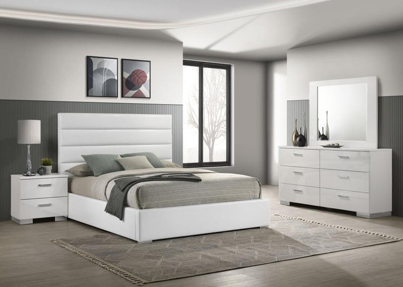 Juego de dormitorio Felicity de alto brillo