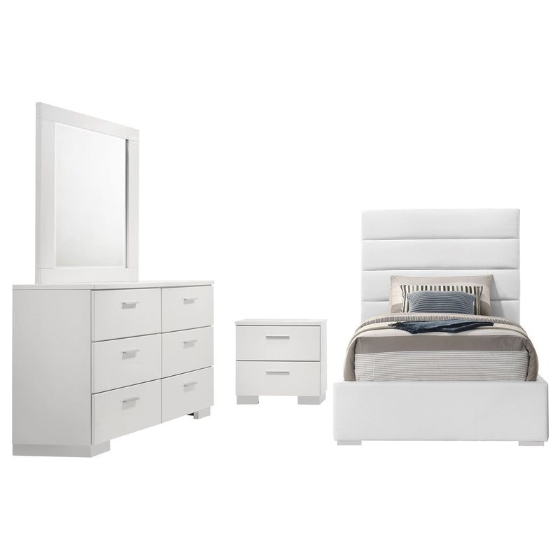Juego de dormitorio Felicity de alto brillo