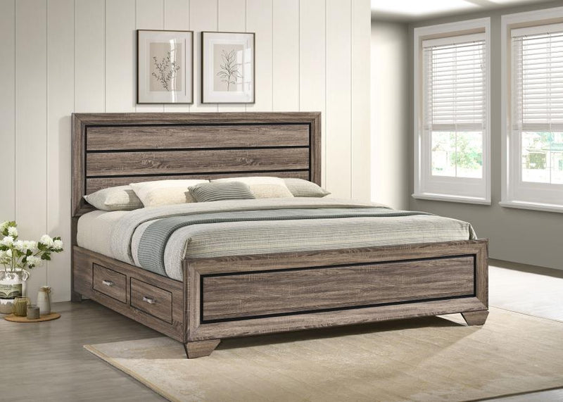 Kauffman Wood Storage Panel Bed